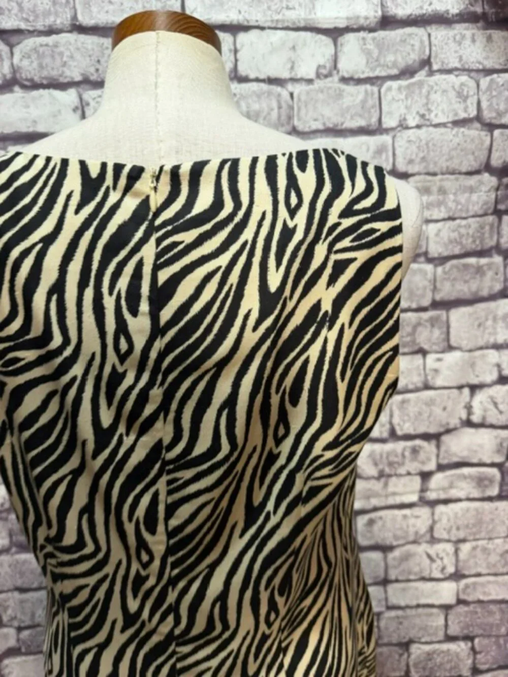 Spenser Jeremy Black & Beige Sleeveless Dress Size 12
